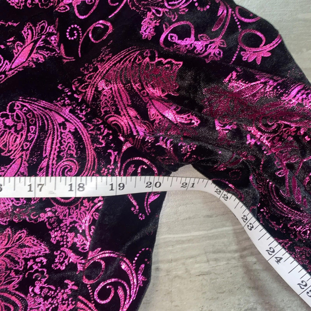 Mage Male Men Suit Jacket Size Medium Purple Pink Paisley
