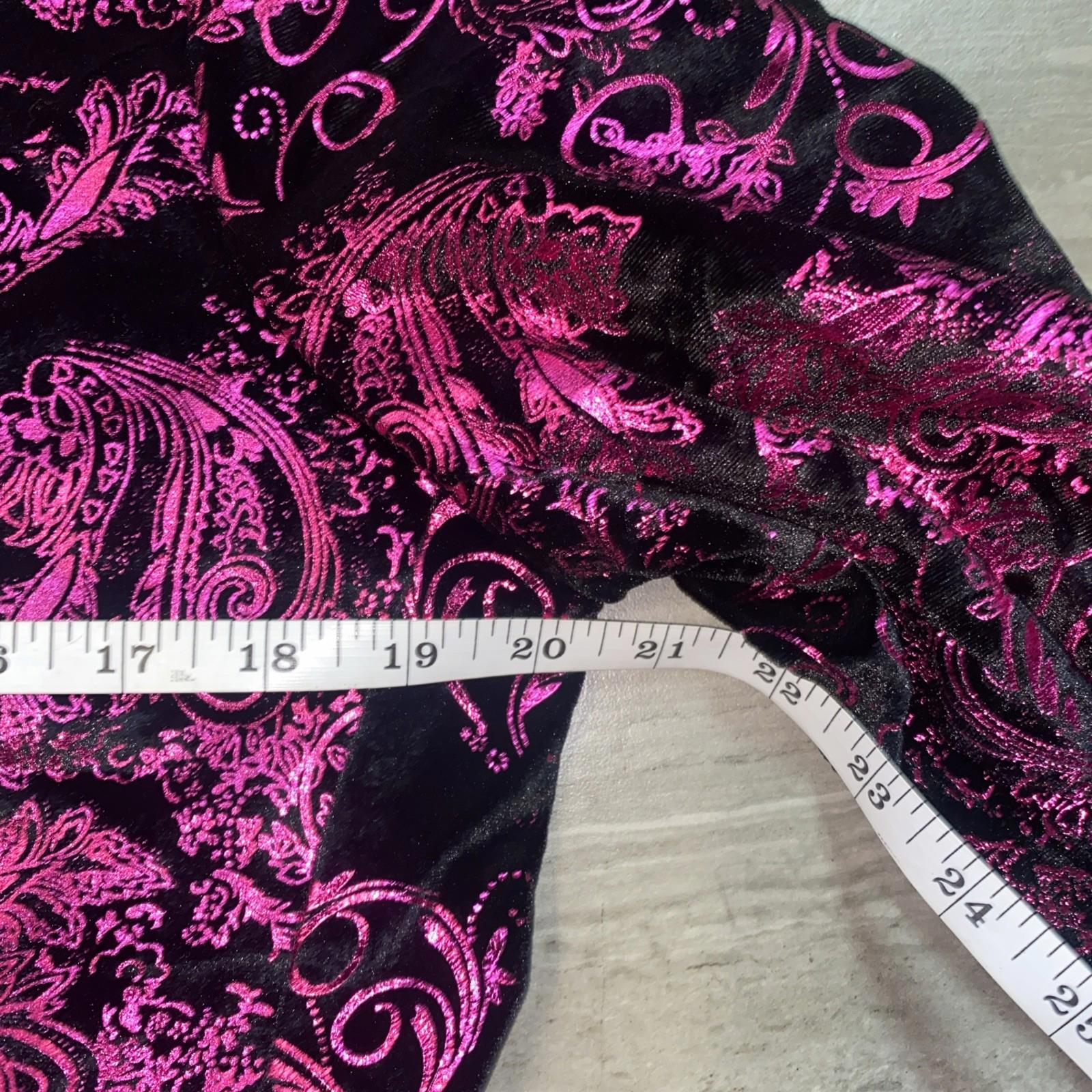 Mage Male Men Suit Jacket Size Medium Purple Pink Paisley