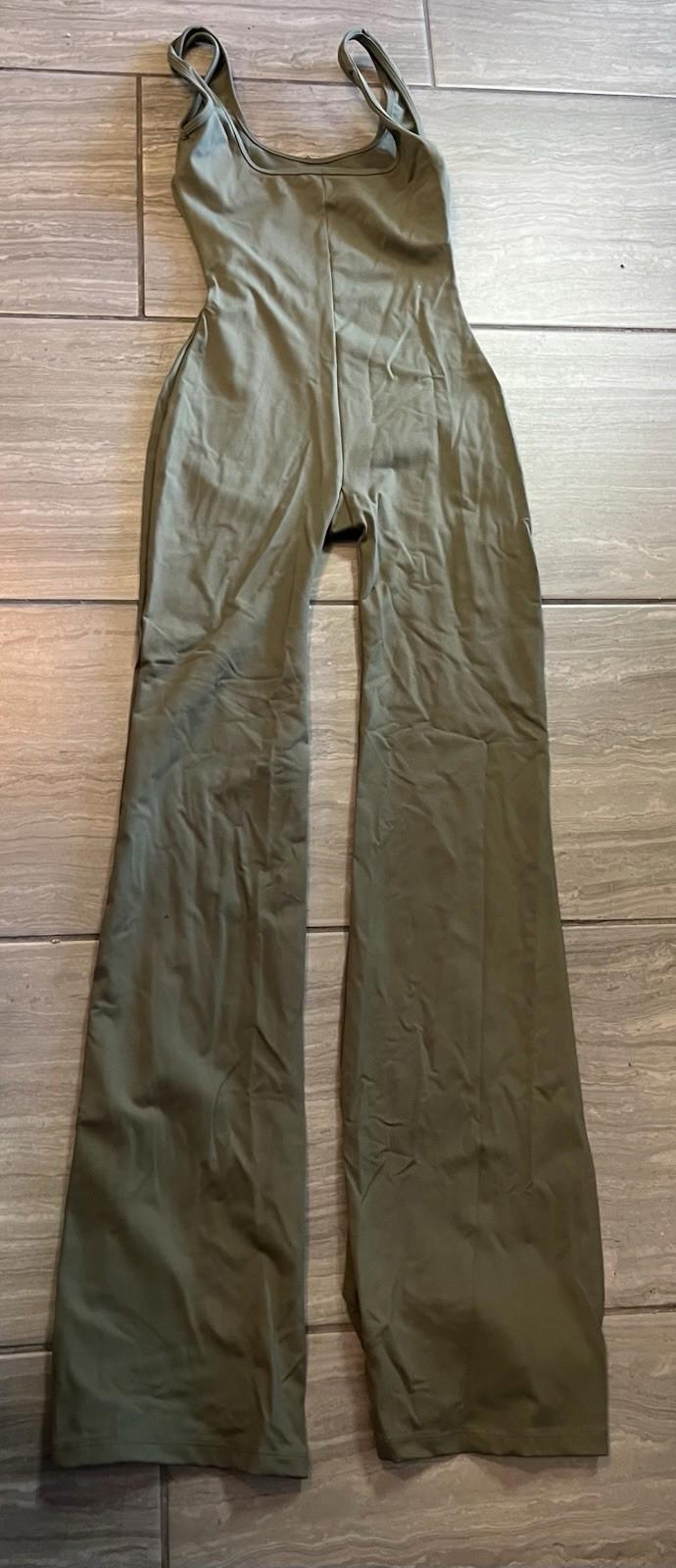 Olive Green Romper Jumpsuit Sleeveless  Size Small