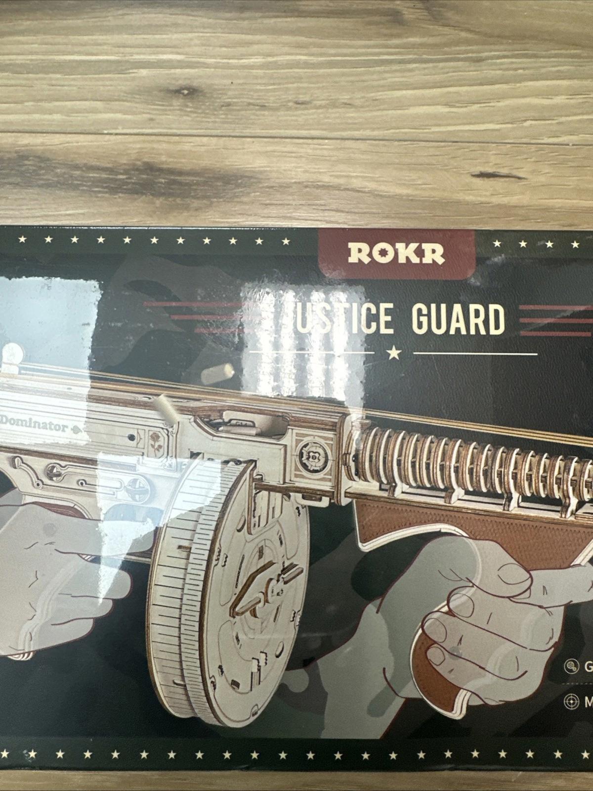 Rokr Wooden Puzzle Submachine Gun Justice Guard Age 14+ New