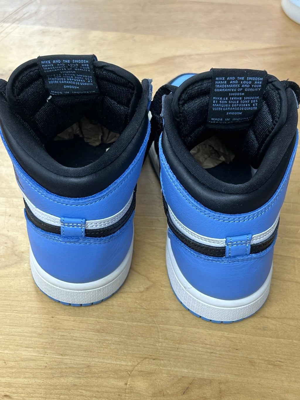 Jordan Air Jordan 1 Mid Shoes Boys  3Y Blue Black Basketball