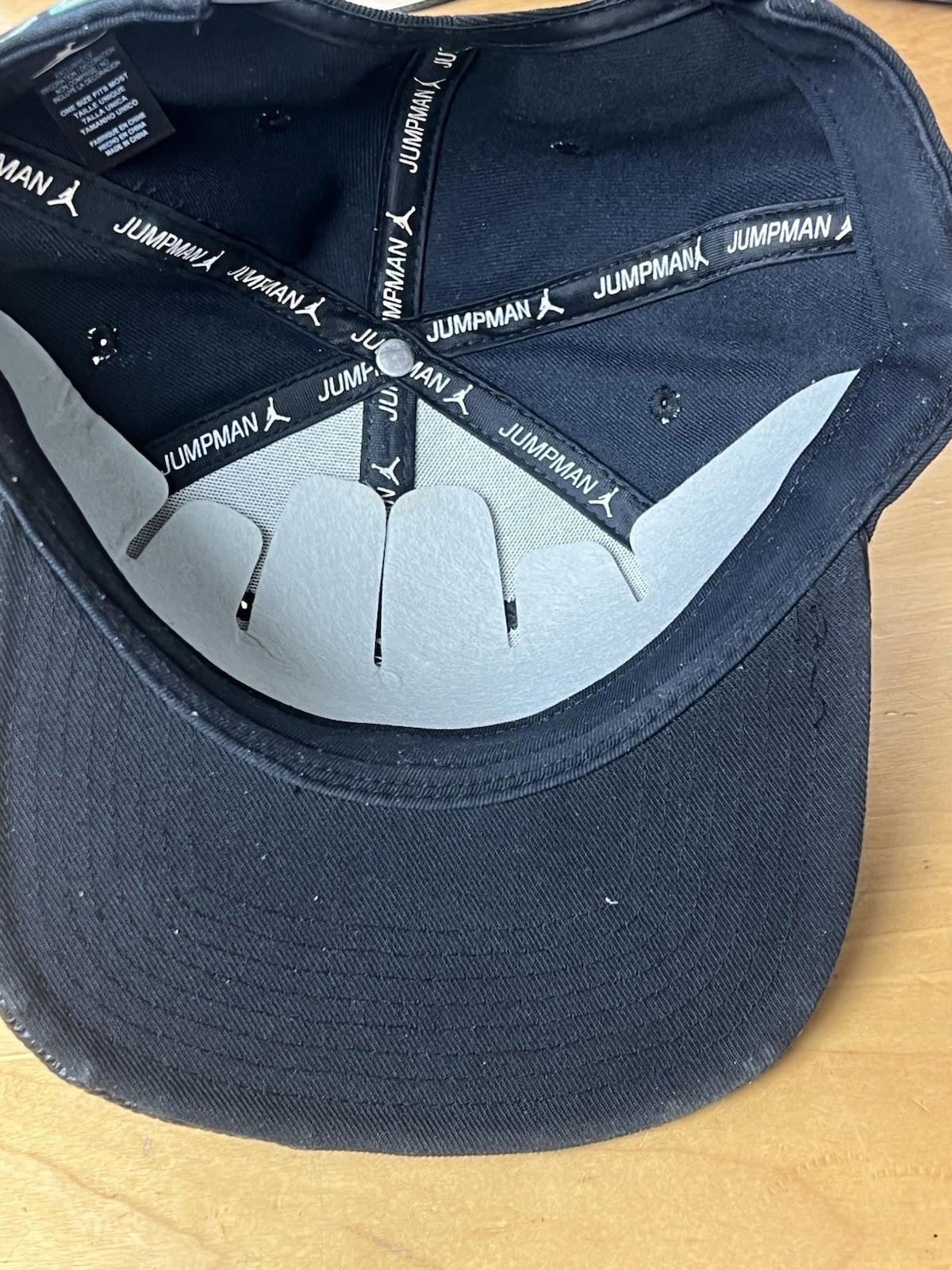 Air Jordan Men Black Leather Brim SnapBack NBA Basketball