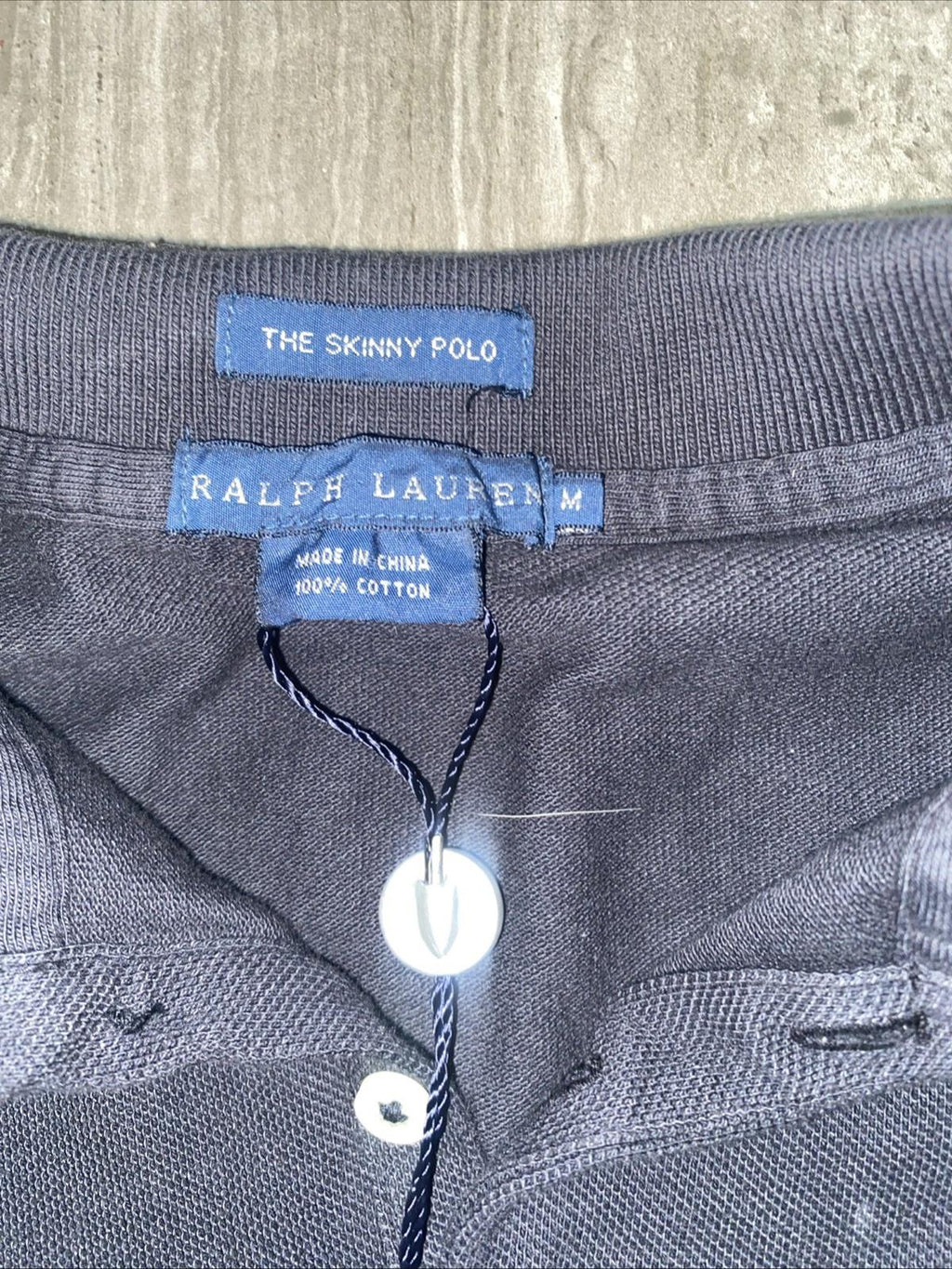 POLO Ralph Lauren Big Pony Navy Light Blue Gray M Slim Fit
