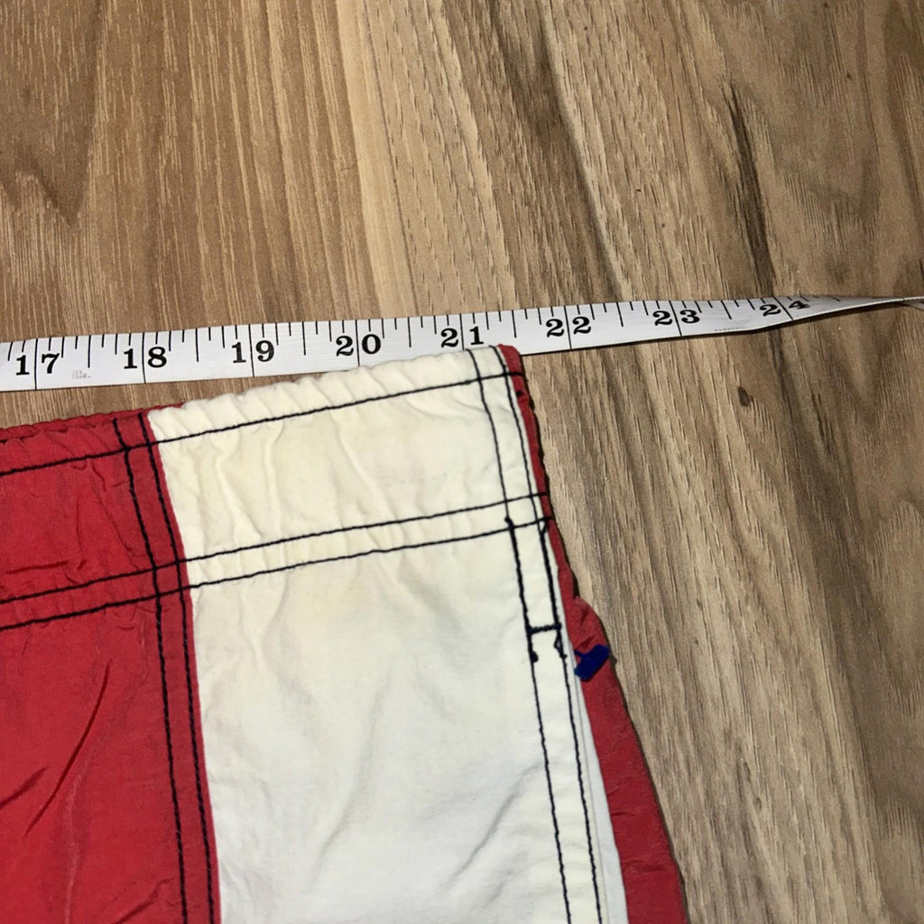 Nautica Mens Swim Trucks Size XL Red, White, Navy Drawstring