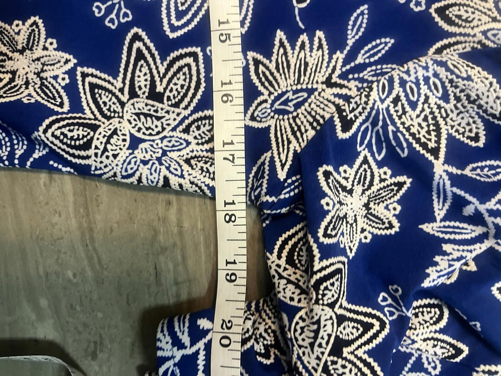 Ronni Nicole Blue Floral Fit Flare Cap Sleeve Dress Size 8