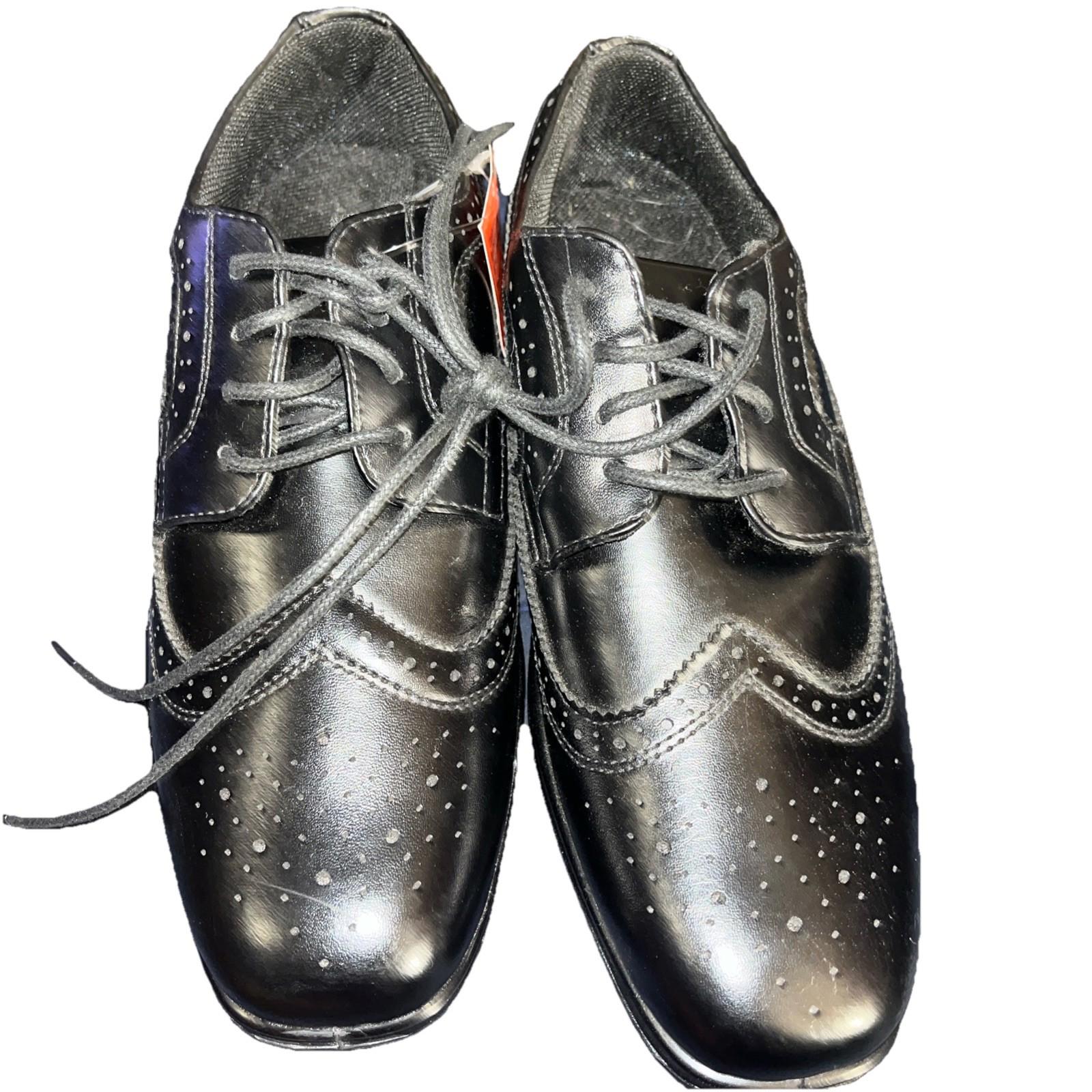 Deer Stag Boys Wingtip Black Size 5M Shoe
