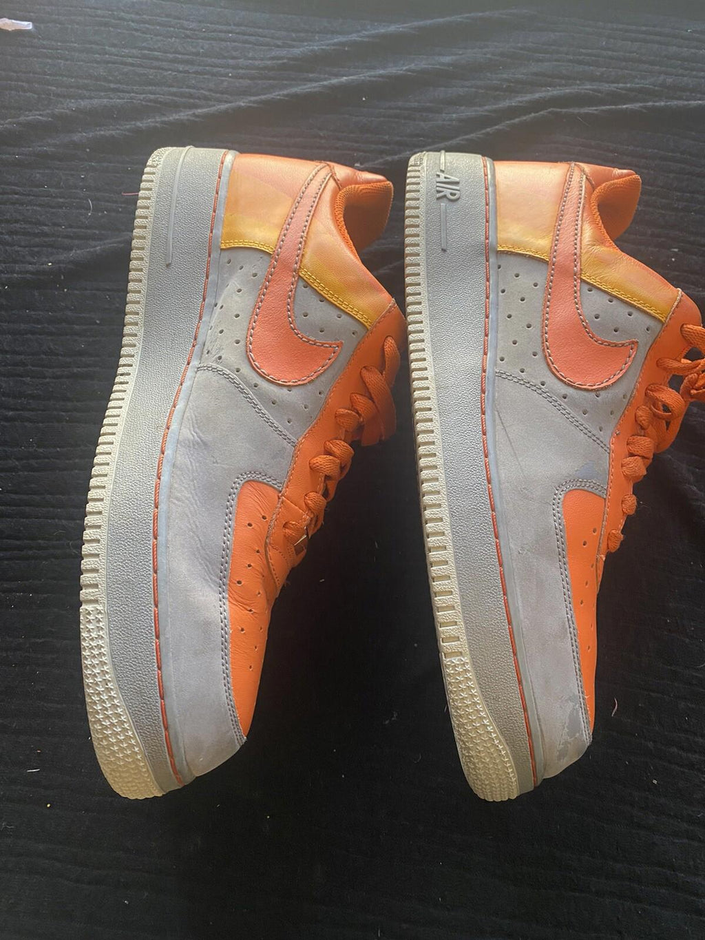 Nike Air Force AF-1 '82 Size 12  Orange Gray Yellow 2007 Low