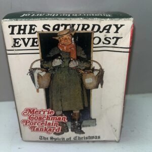 Vintage The Saturday Evening Post Coffee Mug Tea 1986 Christmas Holiday New