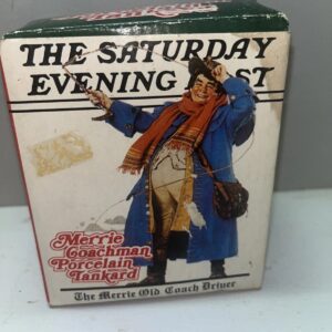 N. Rockwell Saturday Evening Post The Merrie Old Coach Driver 1986 W/Box XT03
