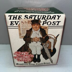 Norman Rockwell Vintage Merrie Coachman Porcelain Mug, 1986. New