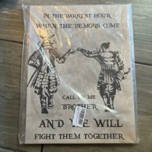 In The Darkest Hour When The Demons Come Call Me Black White Canvas 12”x 16”