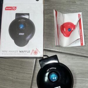 Mini Waffle Maker - 4” Waffle Mold, Nonstick Waffle Iron with Quick Heat-Up, PTF