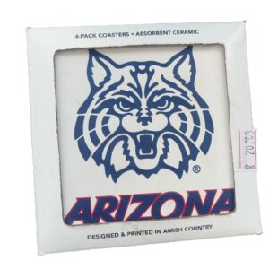 University Of Arizona Wildcats 4 Pack Coasters Absorbent Ceramic NIP