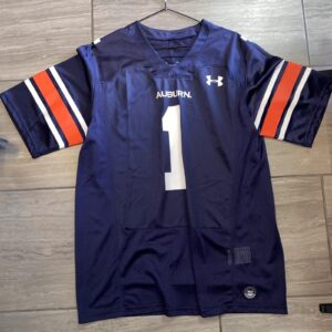 Under Armour Loose Heat Gear Auburn Tigers War Eagles 1 Football Jersey Size M