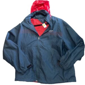 Tommy Hilfiger Navy Blue RedRegatta Tuck Hood Windbreaker Rain Jacket Mens Large