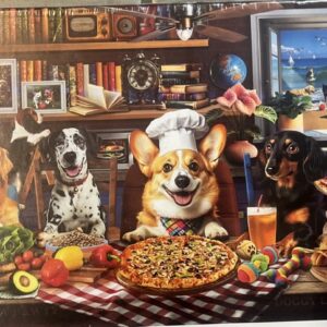 BenBen Puzzles for Adults 1000 Pieces, Dogs' Dinner Party, Dog Jigsaw Puzzle...