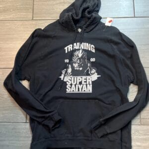 American California Fleece Black Training To Go Super Saiyan Hoodie Size XL