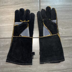 Fetzy - Leather Welding Gloves, Heat/Fire Resistant, BBQ, Fireplace,Gardening