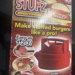 STUFZ Burger Stuffer Hamburger Maker Stuffed Patty Press BBQ As Seen On TV!
