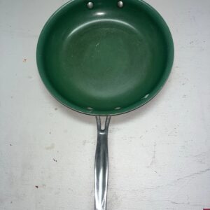 OrGreenic Skillet 12" Ceramic Non Stick Frying Pan Green 2 Handles Kitchenware