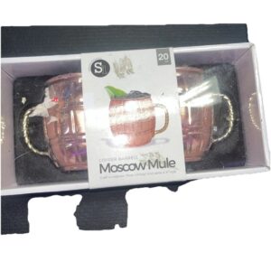 Pair 2 ODI Copper Mugs Moscow Mule No 1 Hammered Barrel Barware Bar Mancave