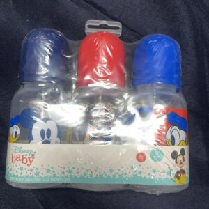 Cudlie Baby Bottles 5 Ounce Pack of 3 BPA Free Mickey and Minnie Designs