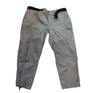 Tru Spec Charcoal Gray Ripstop Button Pants With Black Belt Size 51/32