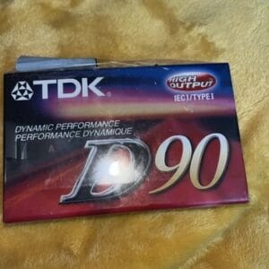 TDK D90 Standard Audio Cassette (A00808-20) New Sealed