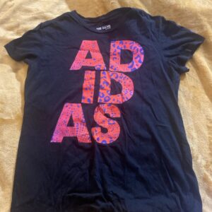 Adidas Womens The Go To Tee T Shirt Top Crew Neck Short Sleeve Black Size L/G