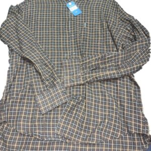 Ten West Men’s Button Down Burgundy Plaid Long Sleeve Shirt XXL