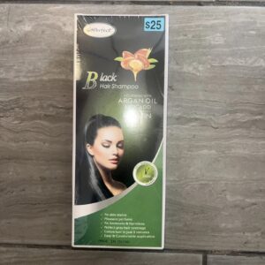 NEW Go Perfect Black Hair Dye Shampoo W/Argan Oil Avocado &Keratin GRAY COVERAGE