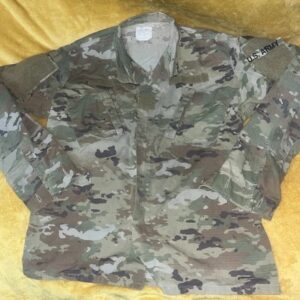US Army Jacket Mens Large X Long Green Multicam Camo Combat Airsoft Gear Top