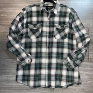 Red Head Brand Co. Green Blue Plaid Cotton Flannel Men's Button Up - 2XL