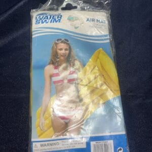 NEW Inflatable Air Mattress For Swim Pool 6 Foot Vinyl Yellow SEALED