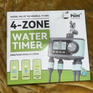 RAINPOINT Sprinkler Timer, 4 Outlets Hose Timers, 4 Zone Water Timer