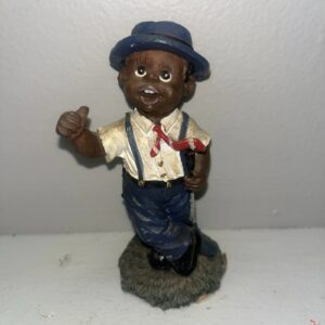 african american Man Suspenders Golf Club figurines