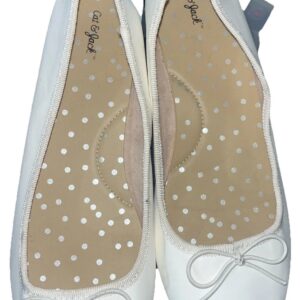 Cat & Jack Girls' Diana Slip-On Ballet Flats SIZE 5 NWT White (186)