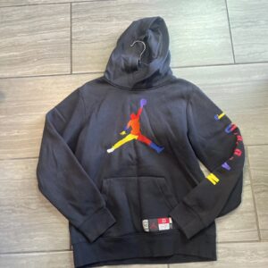 Air Jordan Hoodie Youth XL Flight Big Embroidered Jumpman Multicolor Sweatshirt