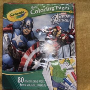 Crayola Marvel Avengers Assemble Mini Coloring Pages 80 Pages 6 Mini Markers
