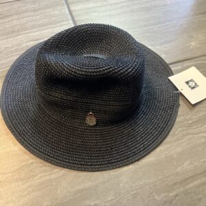 New Anne Klein Blue Floppy Brim Straw Hat