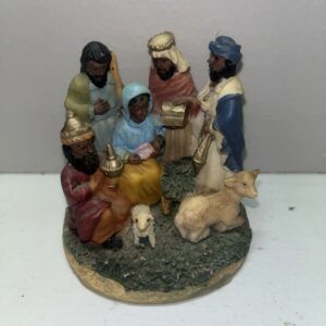 Christmas Nativity Scene One Piece Resin Statue Baby Jesus Mary Joseph Wisemen