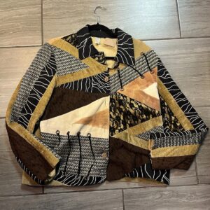 Sandy Starkman Patchwork Animal Print Jacket Size XL