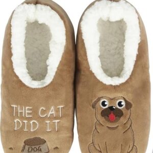 BenSorts Fuzzy Slipper Socks for Women Funny House Slippers with Grips Size 6.5