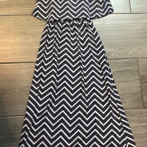 Robert Louis Women's Black White Yellow Tiered Sleeveless Maxi Dress Size Small