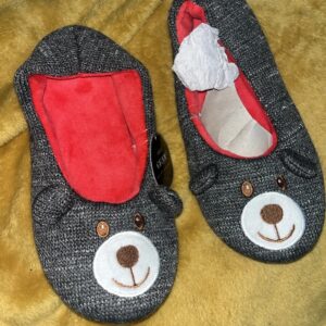 NWT ofoot womens knit ballerina/ballet house slippers gray size 7-8