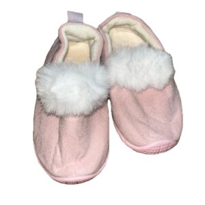 Centipede Demon Toddler Slippers Pink With White Fur Size 5-6 Toddler