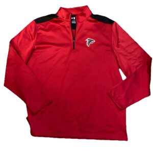 Atlanta Falcons NFL Team Apparel Men’s 1/4 Zip Pullover Sweatshirt Red Size 2XL