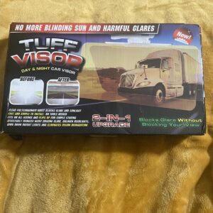 TUFF VISOR 2-in-1 Day & Night HD No Glare Car UV Block Filtering AS SEEN ON TV
