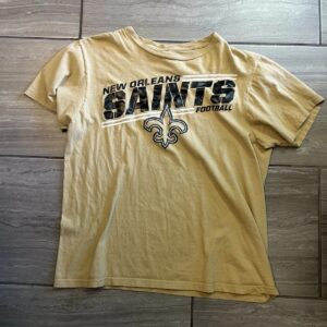 New Orleans Saints Shirt Mens Large Tan NFL Football Team Apparel Graphic Tee