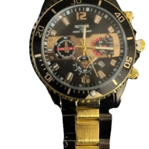 Notionr Men's Watch Gold And Black 9 1/4 Inch Band